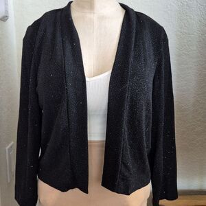 RN Studio. by Ronnie Nicole, Black Sparkly Shrug Sz Large